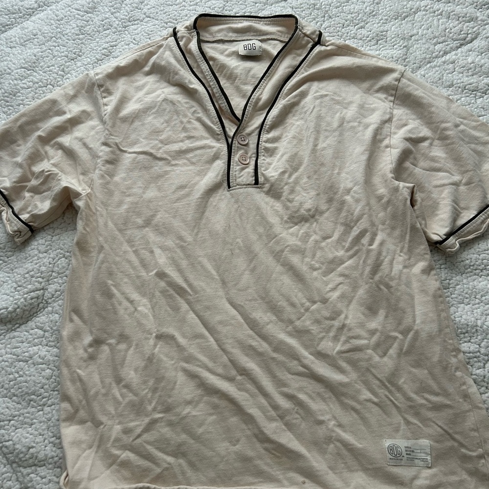 BDG Cream Henley Shirt